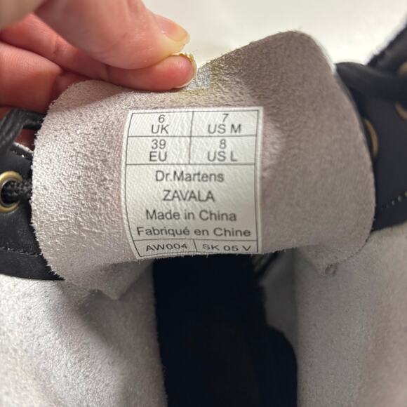 Dr. Martens Zavala White Leather 8 Eye Lace Up Combat Boot 8 - Picture 11 of 11